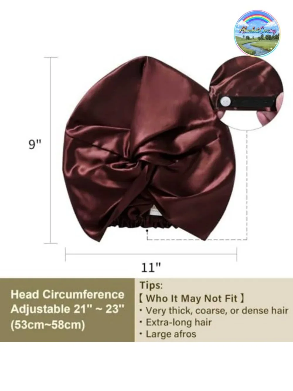 22 Momme 100% Mulberry Silk Bonnet for Sleeping Hair Care 6A Silk Hair Wrap
